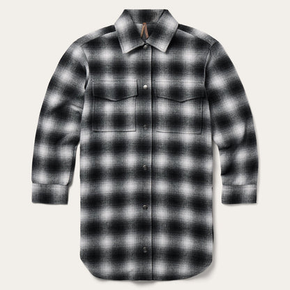 Ombre Oversized Shirt Jacket | Stetson Black