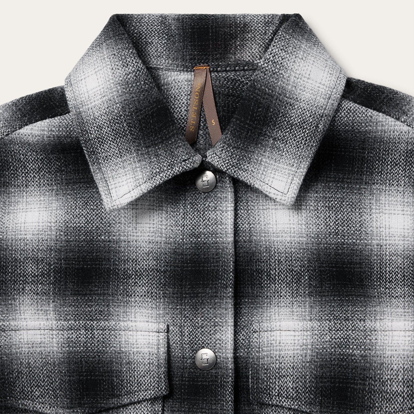 Ombre Oversized Shirt Jacket | Stetson Black