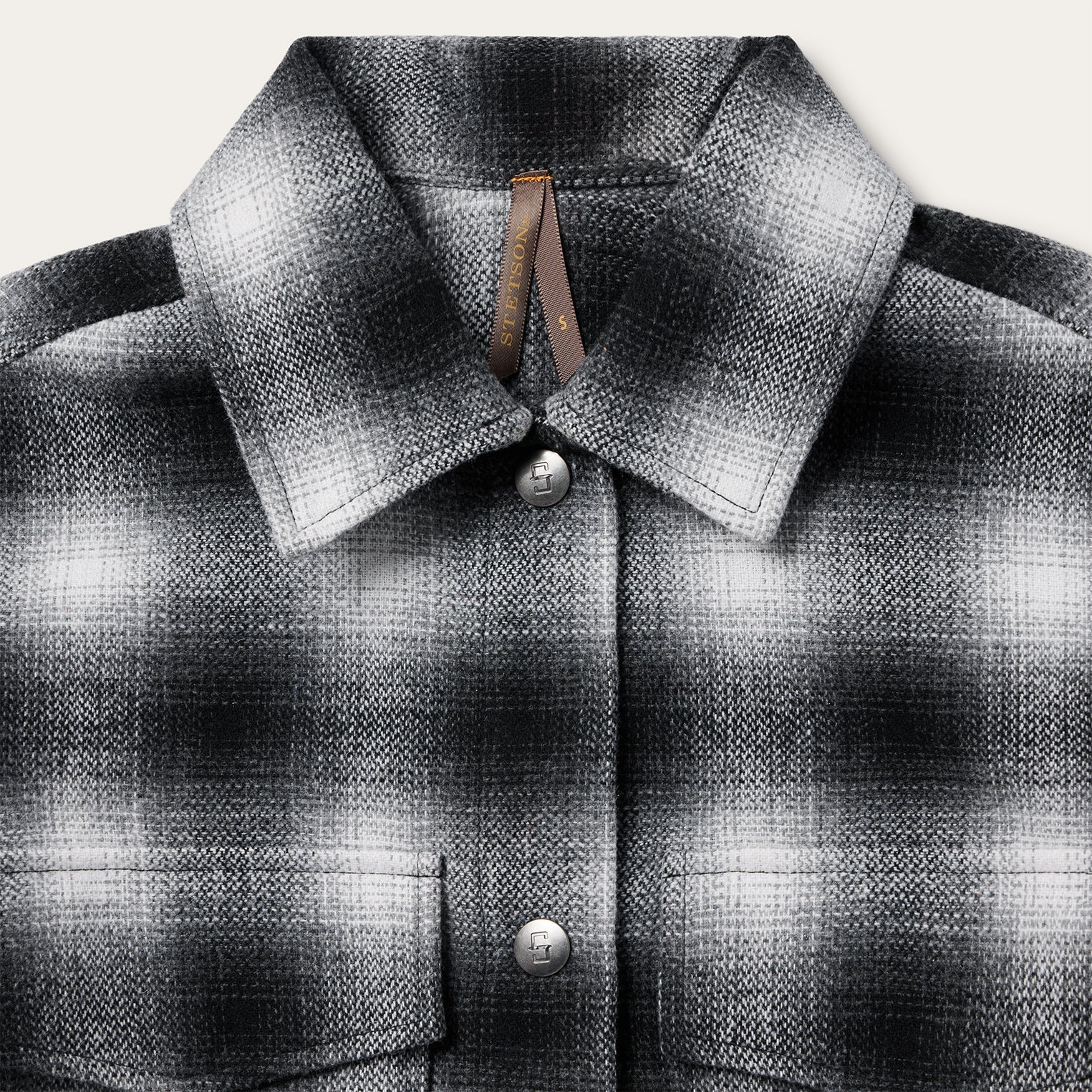 Ombre Oversized Shirt Jacket | Stetson Black