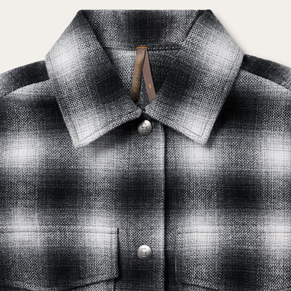 Ombre Oversized Shirt Jacket | Stetson Black