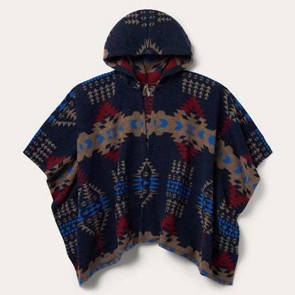 Hooded Serape Blanket Wrap | Stetson Blue