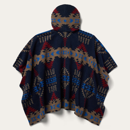 Hooded Serape Blanket Wrap | Stetson Blue