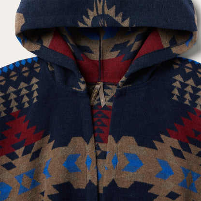 Hooded Serape Blanket Wrap | Stetson Blue