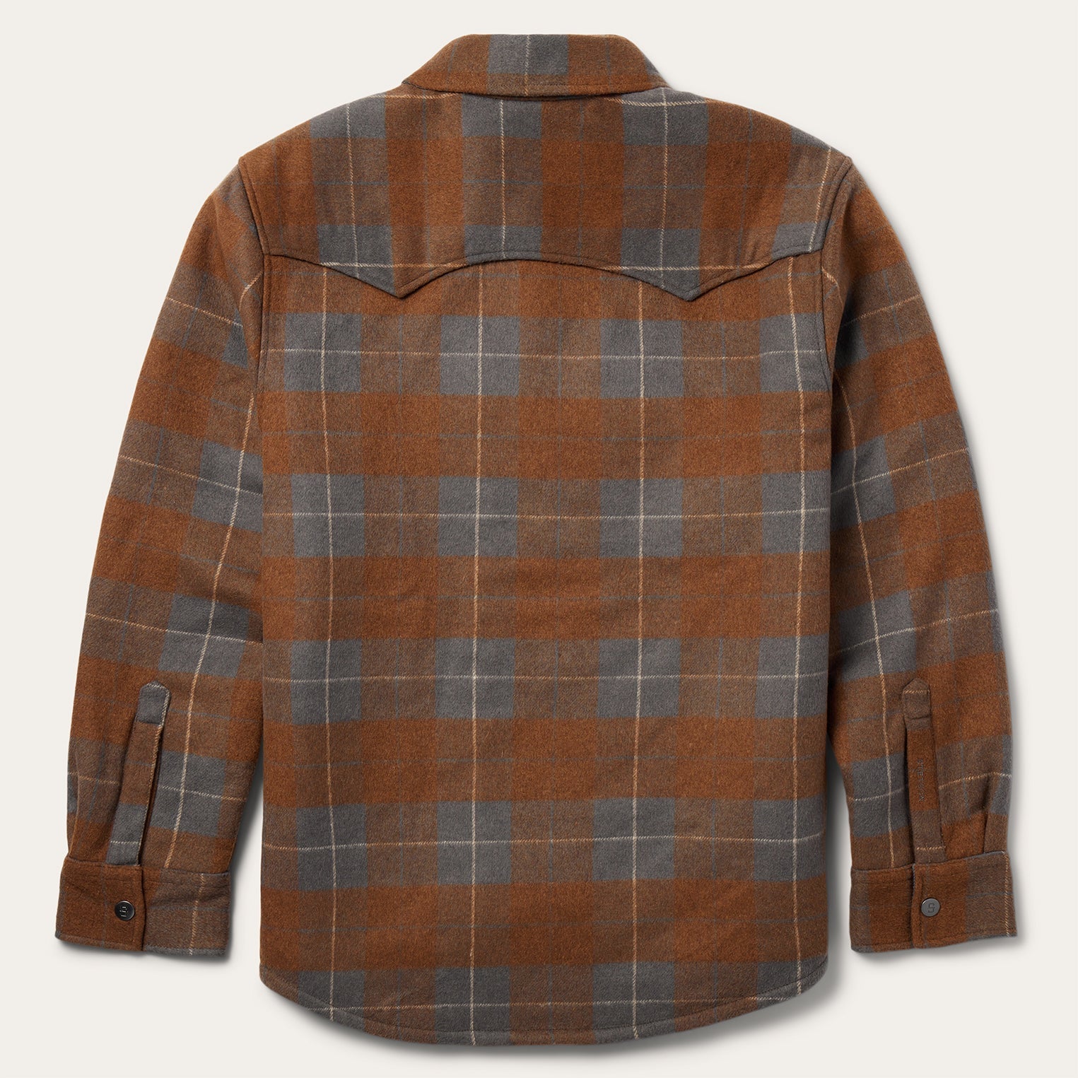 Plaid Western Shirt Jacket | Stetson Brown