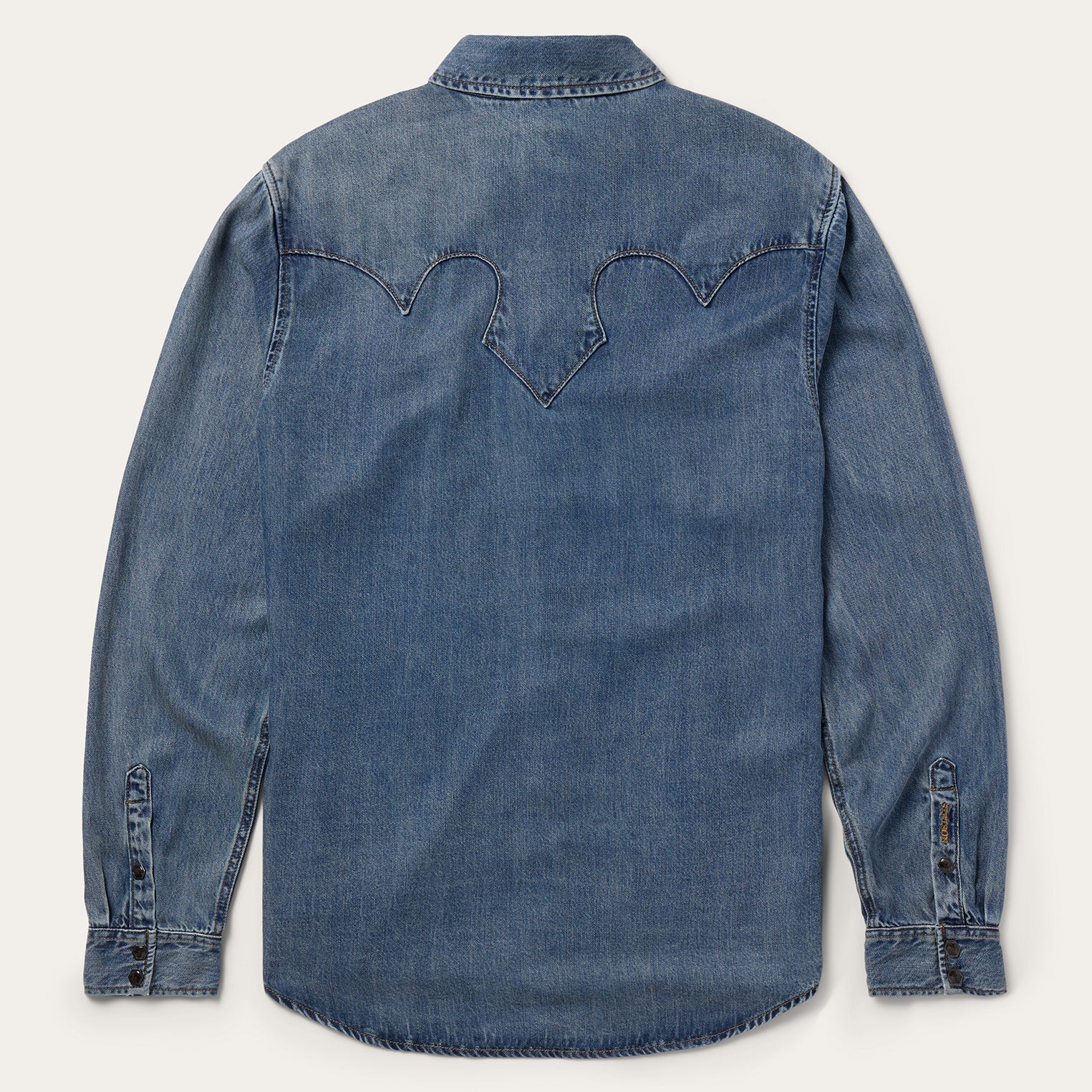 Retro Denim Western Shirt | Stetson Blue