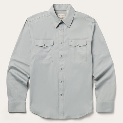 Brushed Twill Western Shirt | Stetson Slate Green