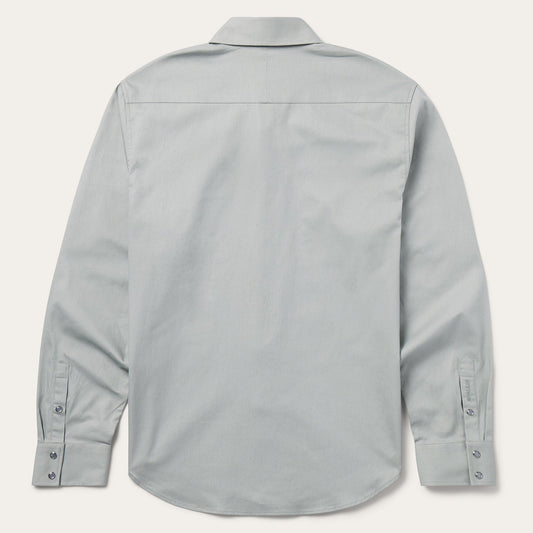 Brushed Twill Western Shirt | Stetson Slate Green