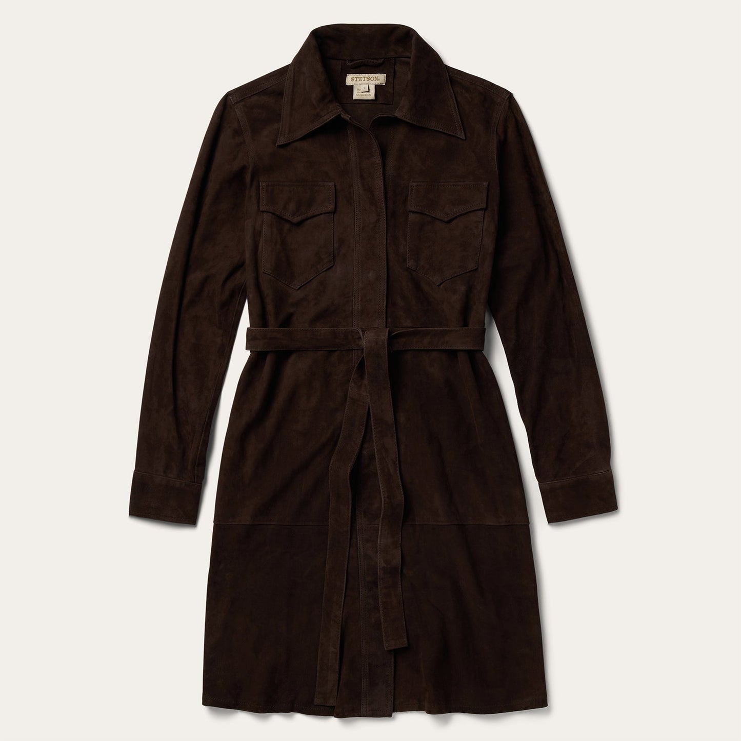 Lambskin Shirt Dress | Stetson Brown