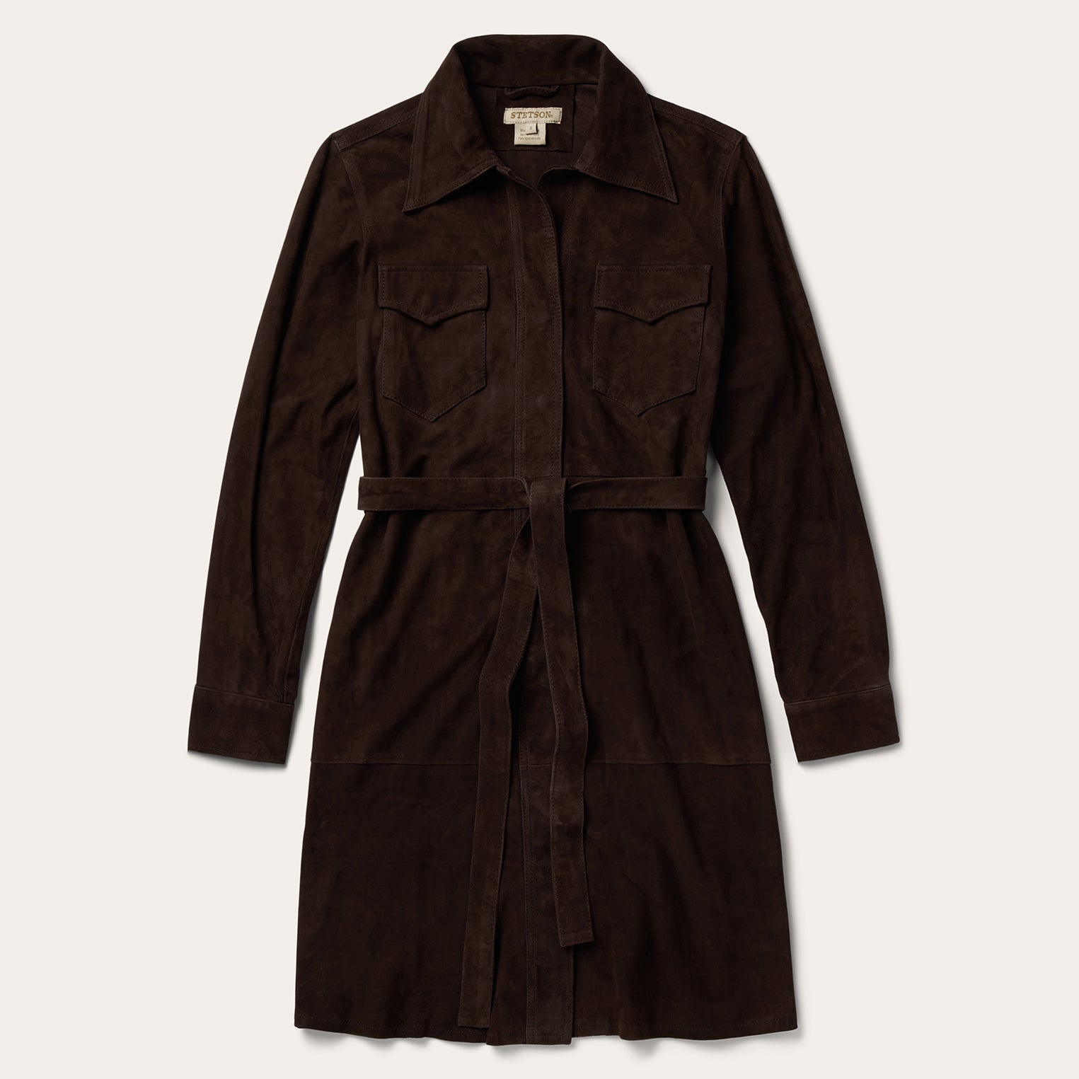 Lambskin Shirt Dress | Stetson Brown