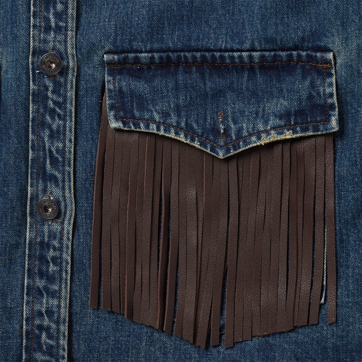 Dark Denim Fringe Jacket | Stetson Blue