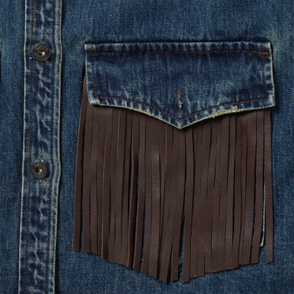 Dark Denim Fringe Jacket | Stetson Blue