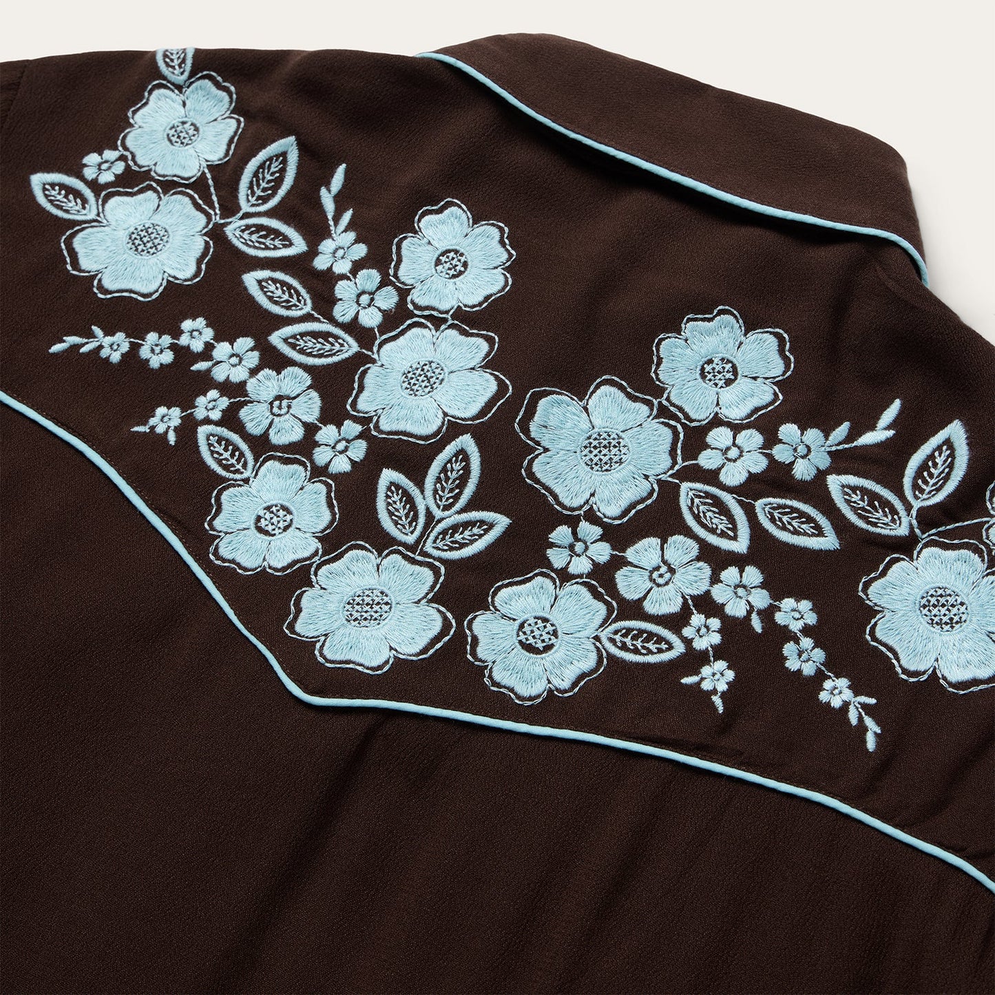 Embroidered Retro Western Shirt | Stetson Brown