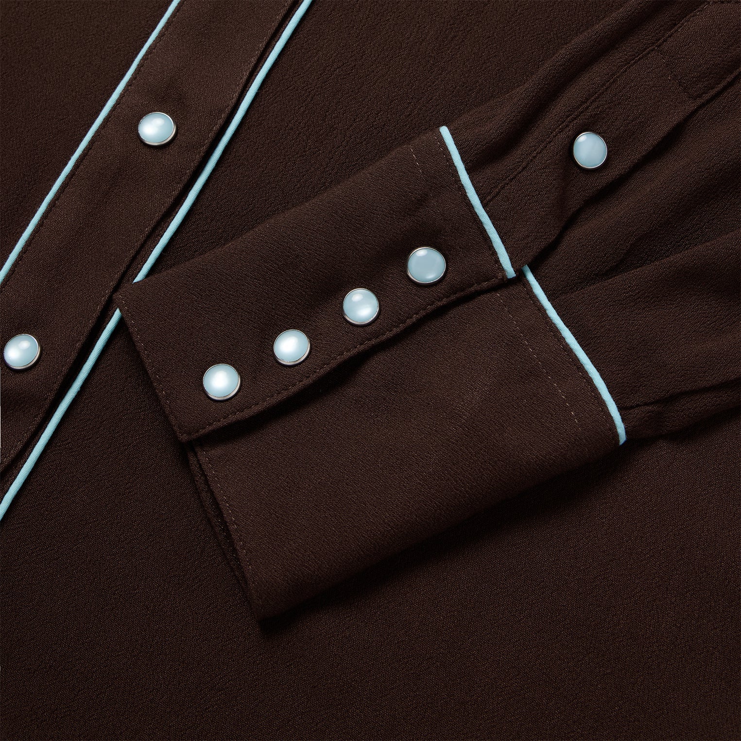 Embroidered Retro Western Shirt | Stetson Brown