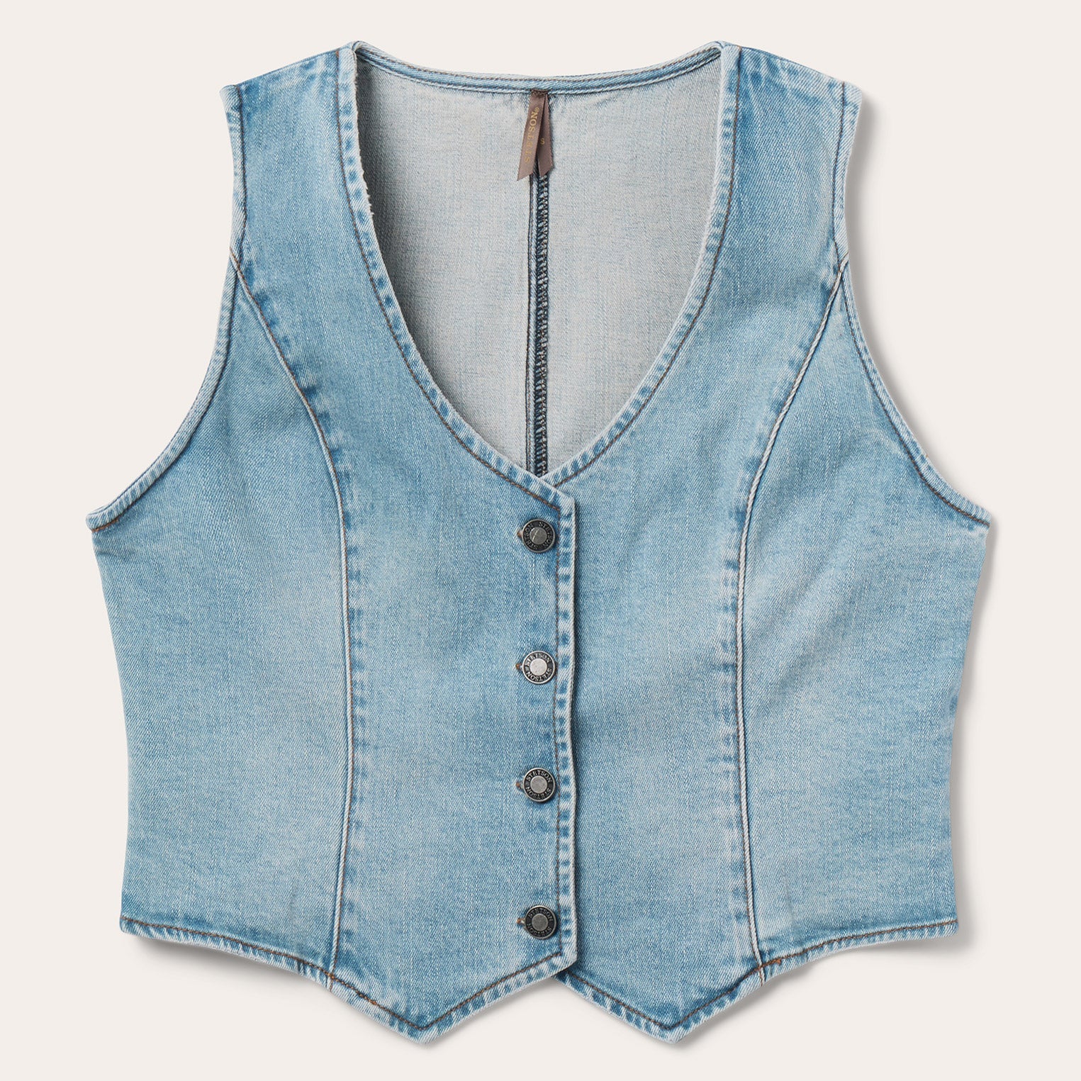 Light Rinse Denim Vest | Stetson Blue