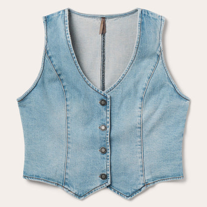Light Rinse Denim Vest | Stetson Blue