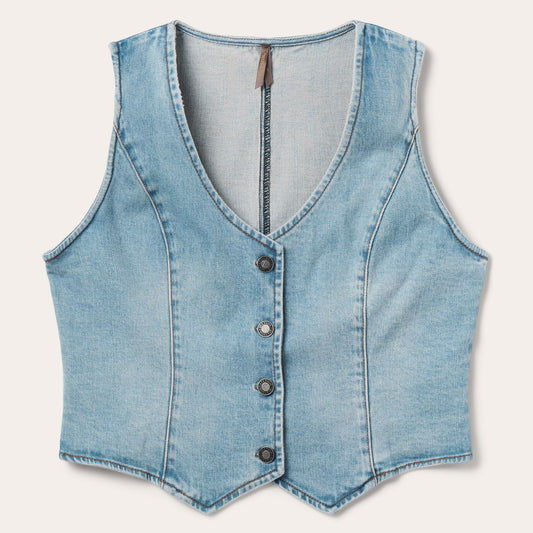 Light Rinse Denim Vest | Stetson Blue
