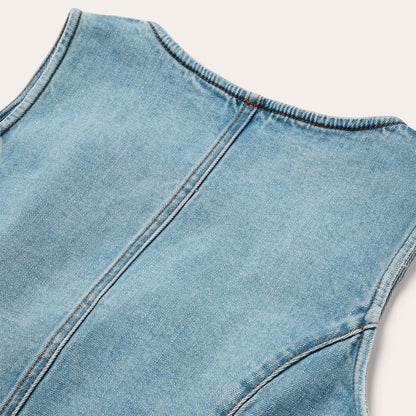 Light Rinse Denim Vest | Stetson Blue