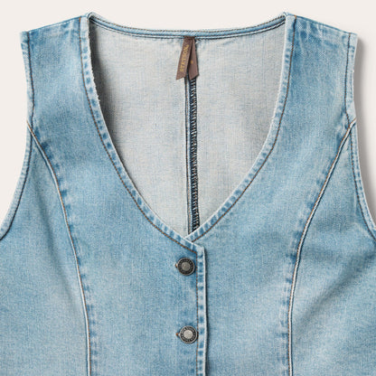 Light Rinse Denim Vest | Stetson Blue