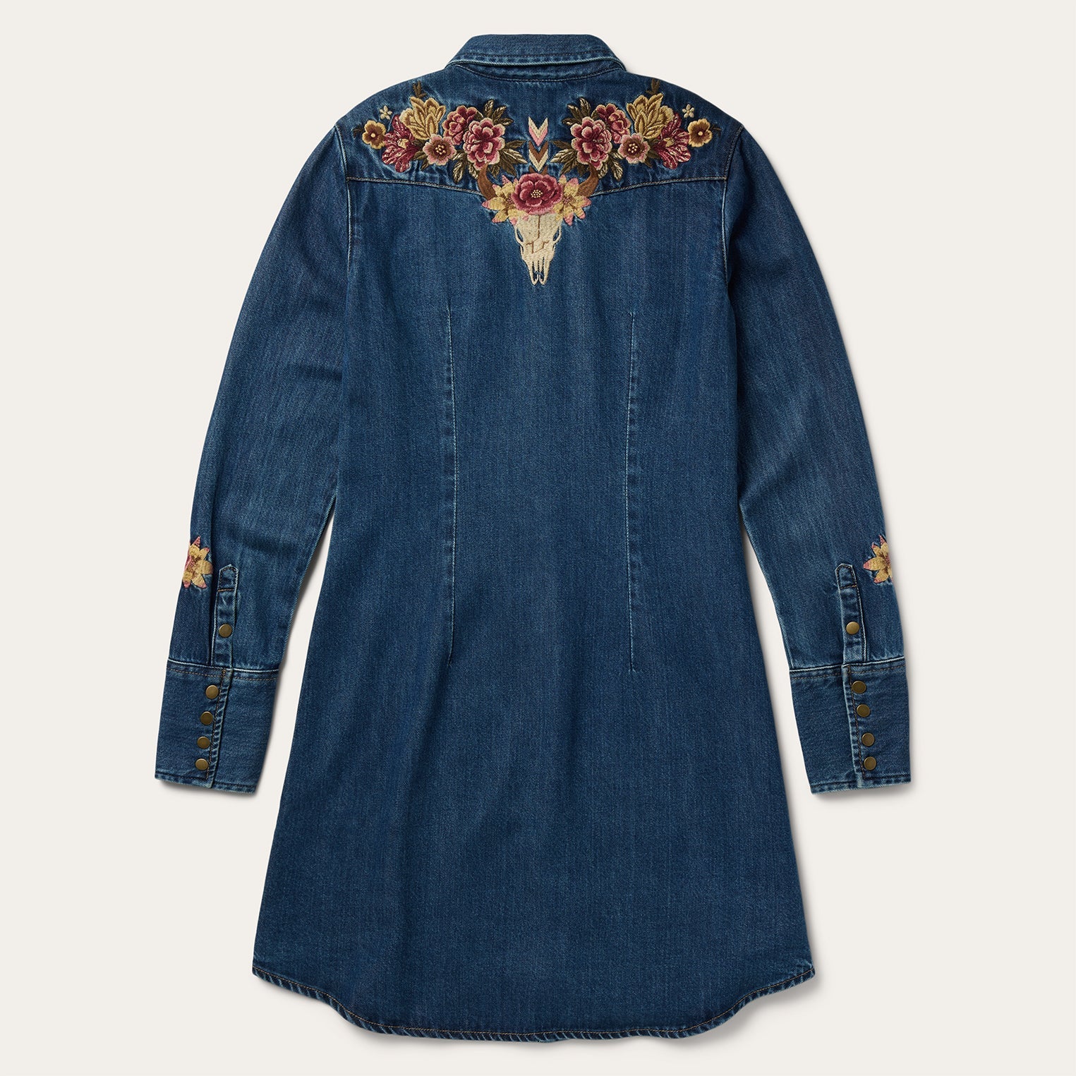 Embroidered Western Shirt Dress | Stetson Blue
