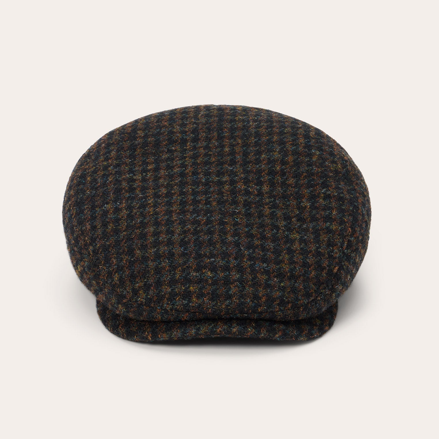Harris Tweed Houndstooth Driver Cap | Stetson Midnight Blue W/ Brown Shades