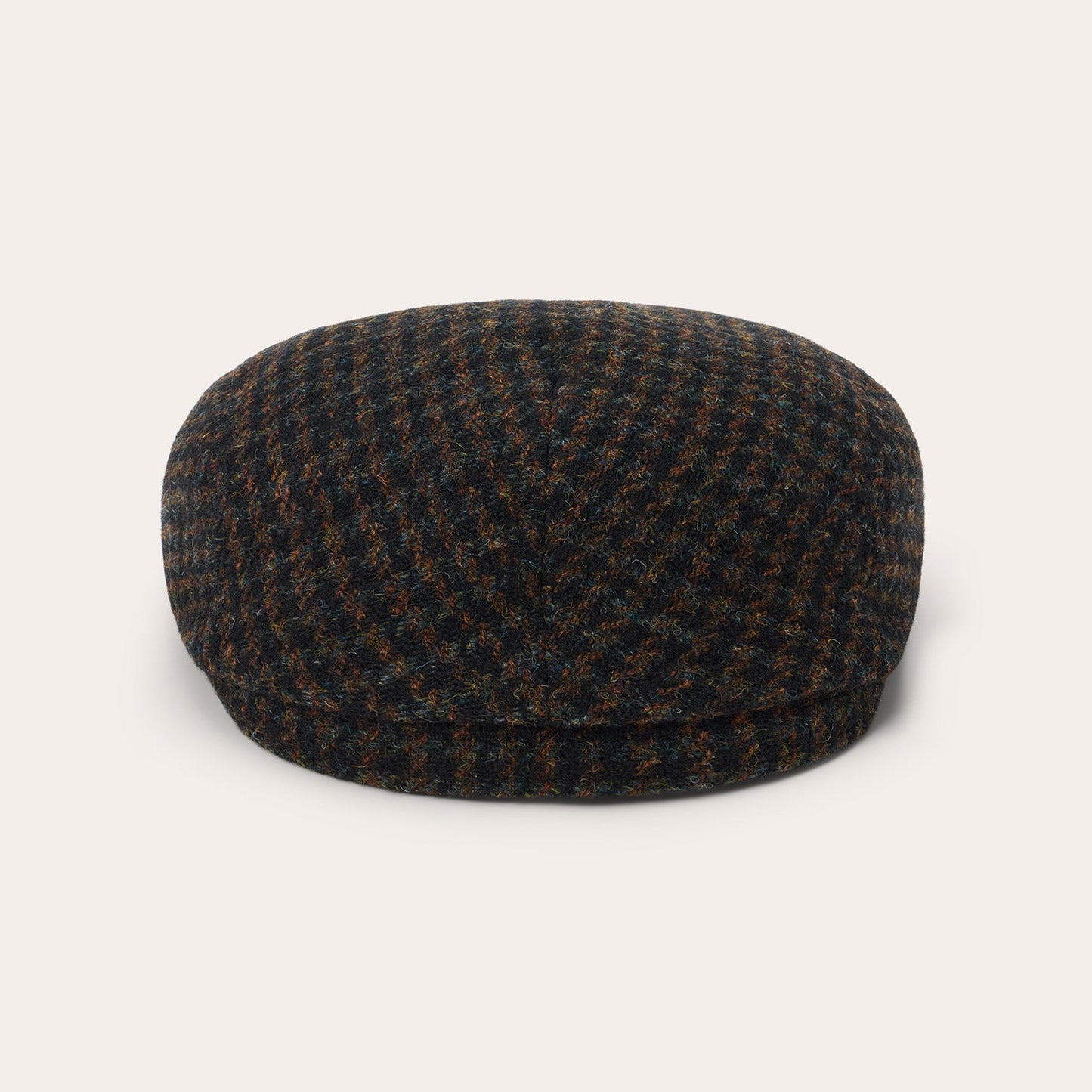 Harris Tweed Houndstooth Driver Cap | Stetson Midnight Blue W/ Brown Shades
