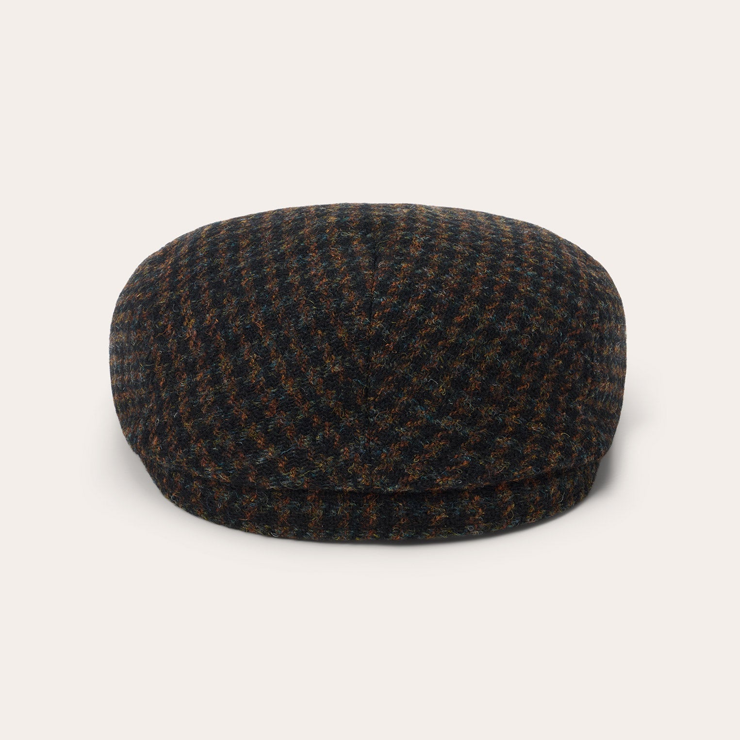 Harris Tweed Houndstooth Driver Cap | Stetson Midnight Blue W/ Brown Shades