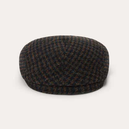 Harris Tweed Houndstooth Driver Cap | Stetson Midnight Blue W/ Brown Shades