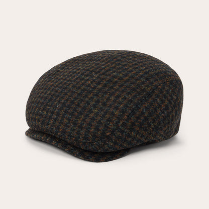 Harris Tweed Houndstooth Driver Cap | Stetson Midnight Blue W/ Brown Shades