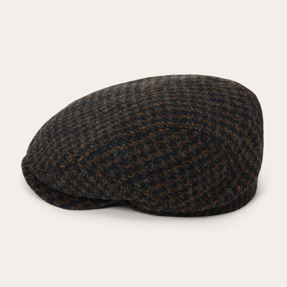 Harris Tweed Houndstooth Driver Cap | Stetson Midnight Blue W/ Brown Shades