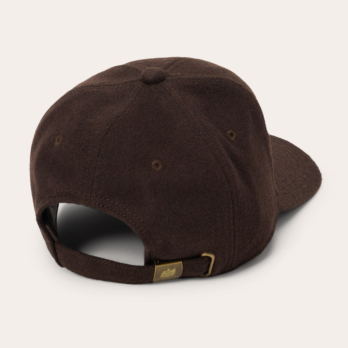 Wool Vintage Logo Patch Baseball Cap | Stetson Dark Brown