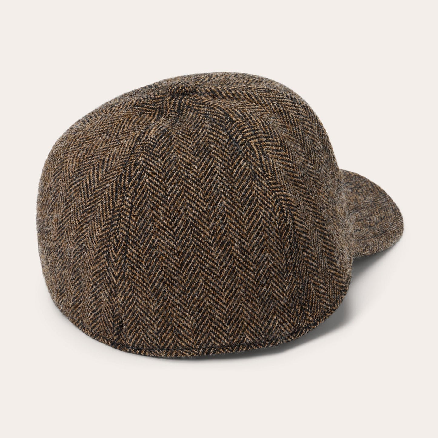 Wool Herringbone Baseball Cap | Stetson Brown Melange