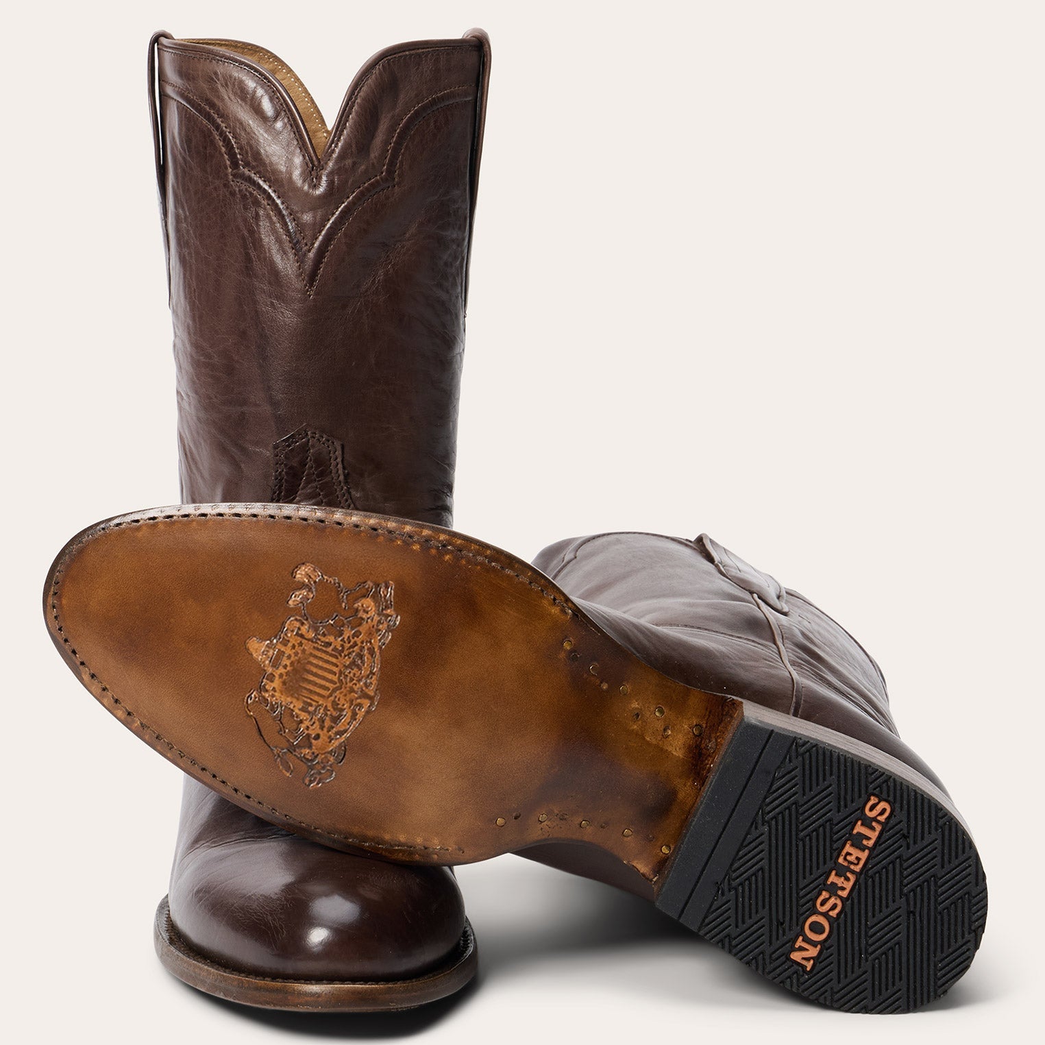 Cassidy Roper Boots | Stetson Smooth Brown