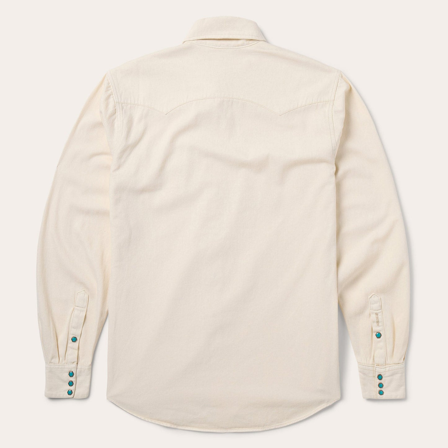Turquoise Snap Western Denim Shirt | Stetson Cream