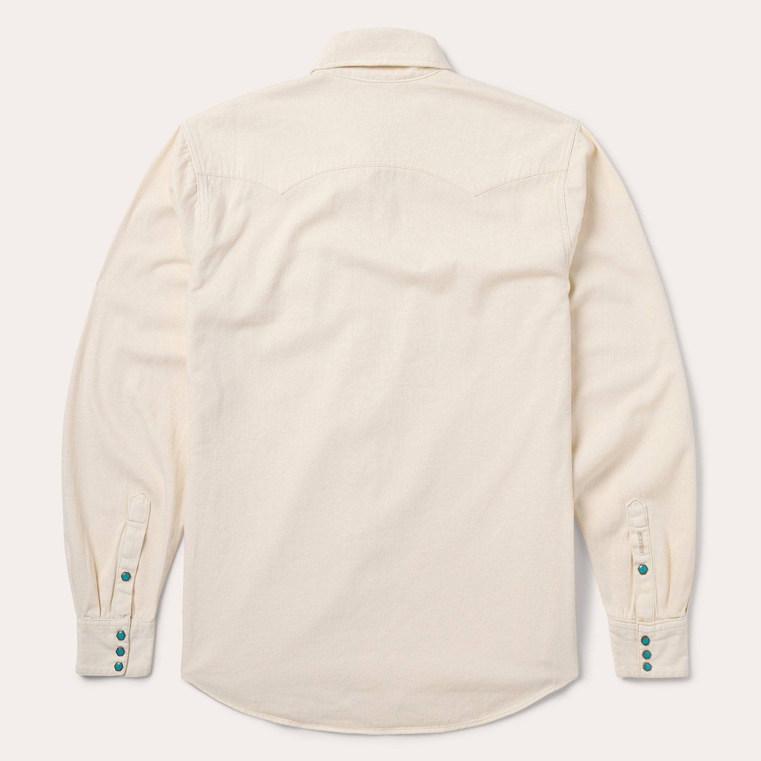 Turquoise Snap Western Denim Shirt | Stetson Cream