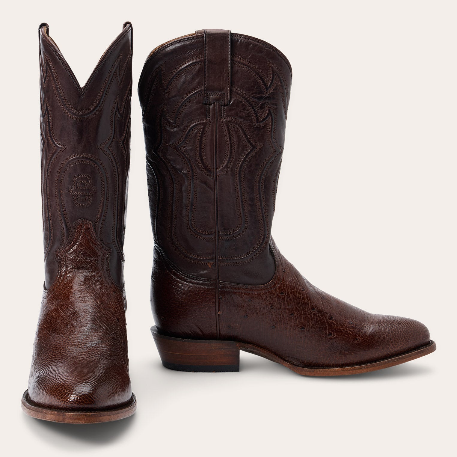 Wyatt Ostrich Boots | Stetson Tobacco