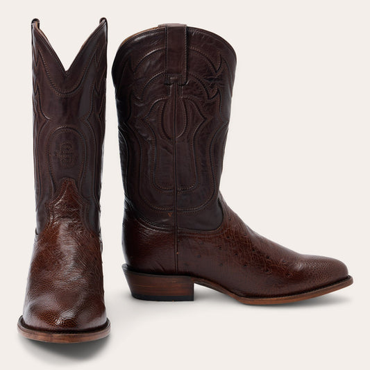 Wyatt Ostrich Boots | Stetson Tobacco