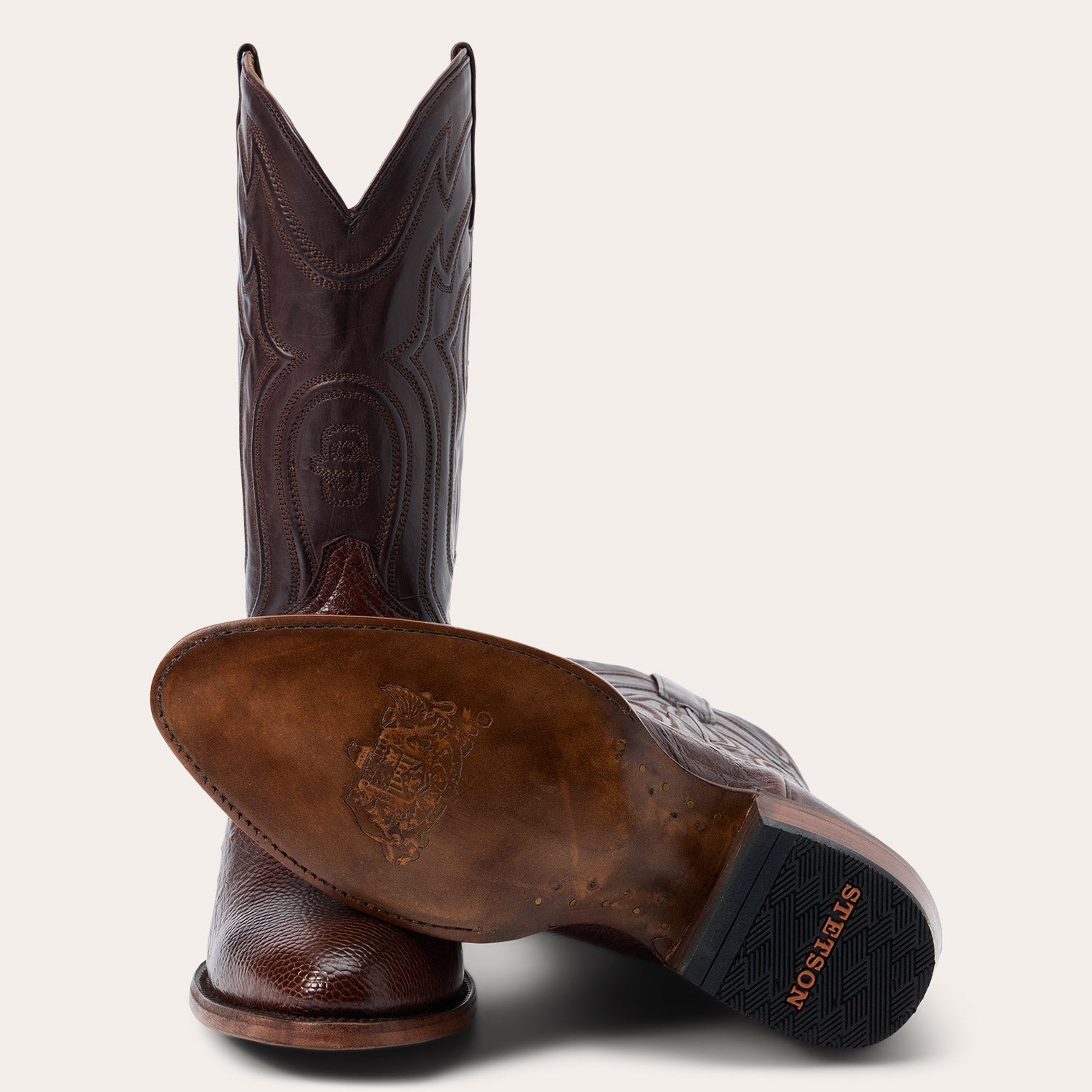 Wyatt Ostrich Boots | Stetson Tobacco