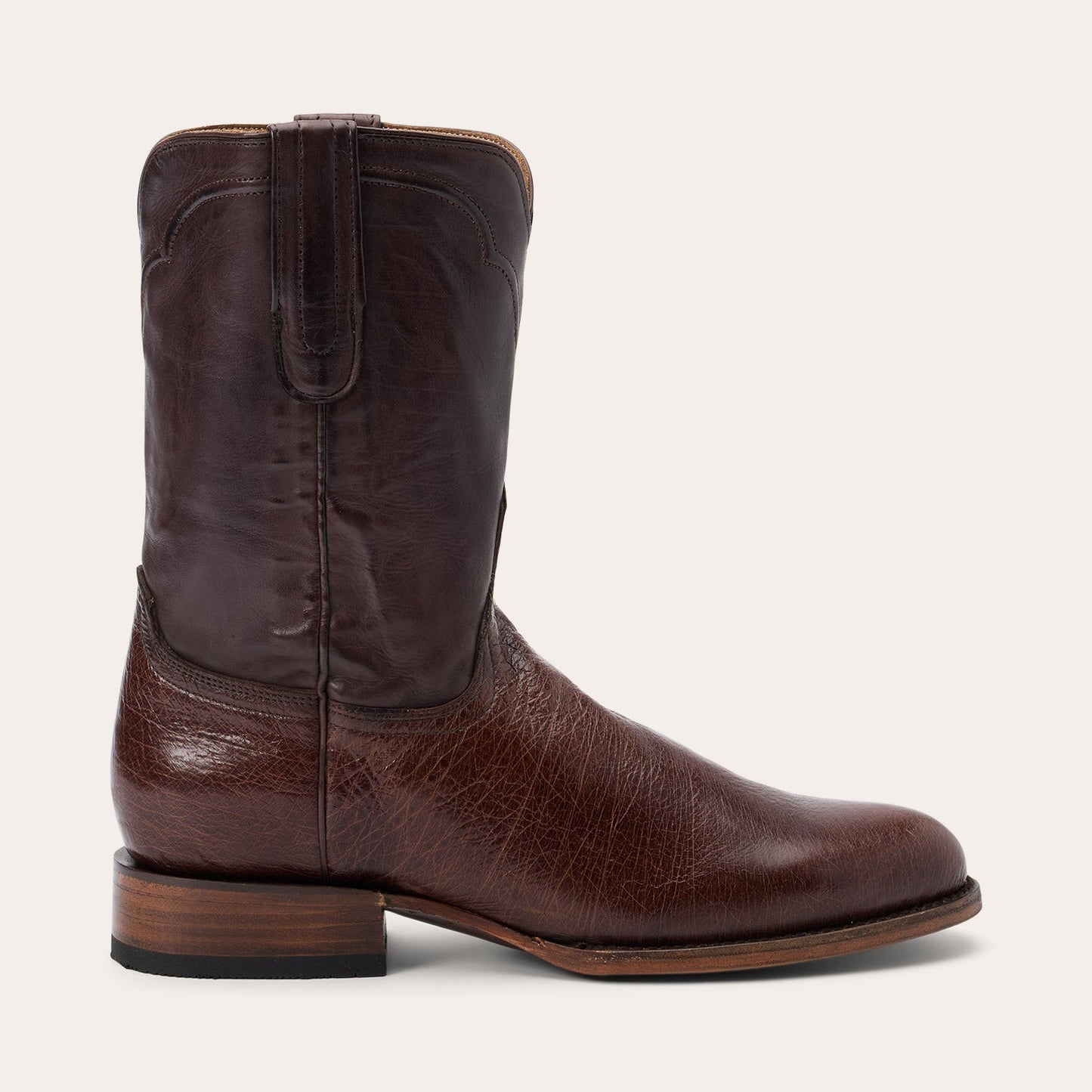 Clay Smooth Ostrich Roper Boots | Stetson Tobacco