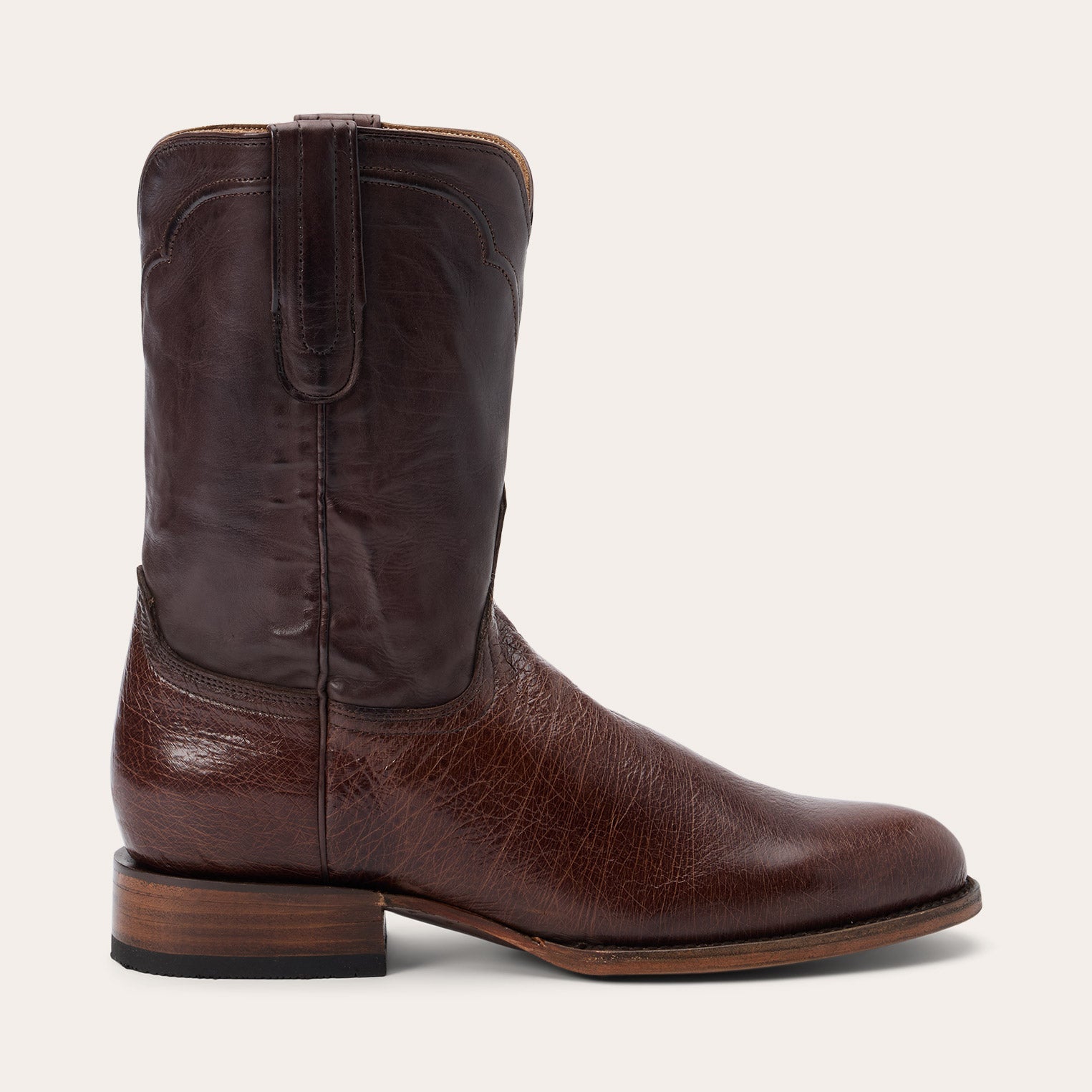 Clay Smooth Ostrich Roper Boots | Stetson Tobacco