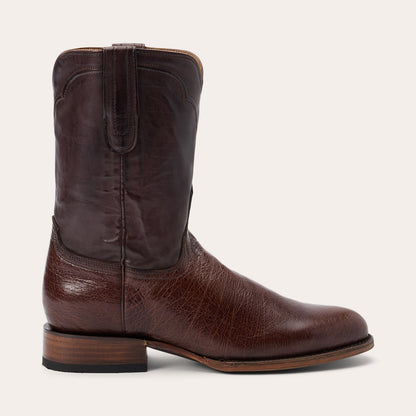 Clay Smooth Ostrich Roper Boots | Stetson Tobacco