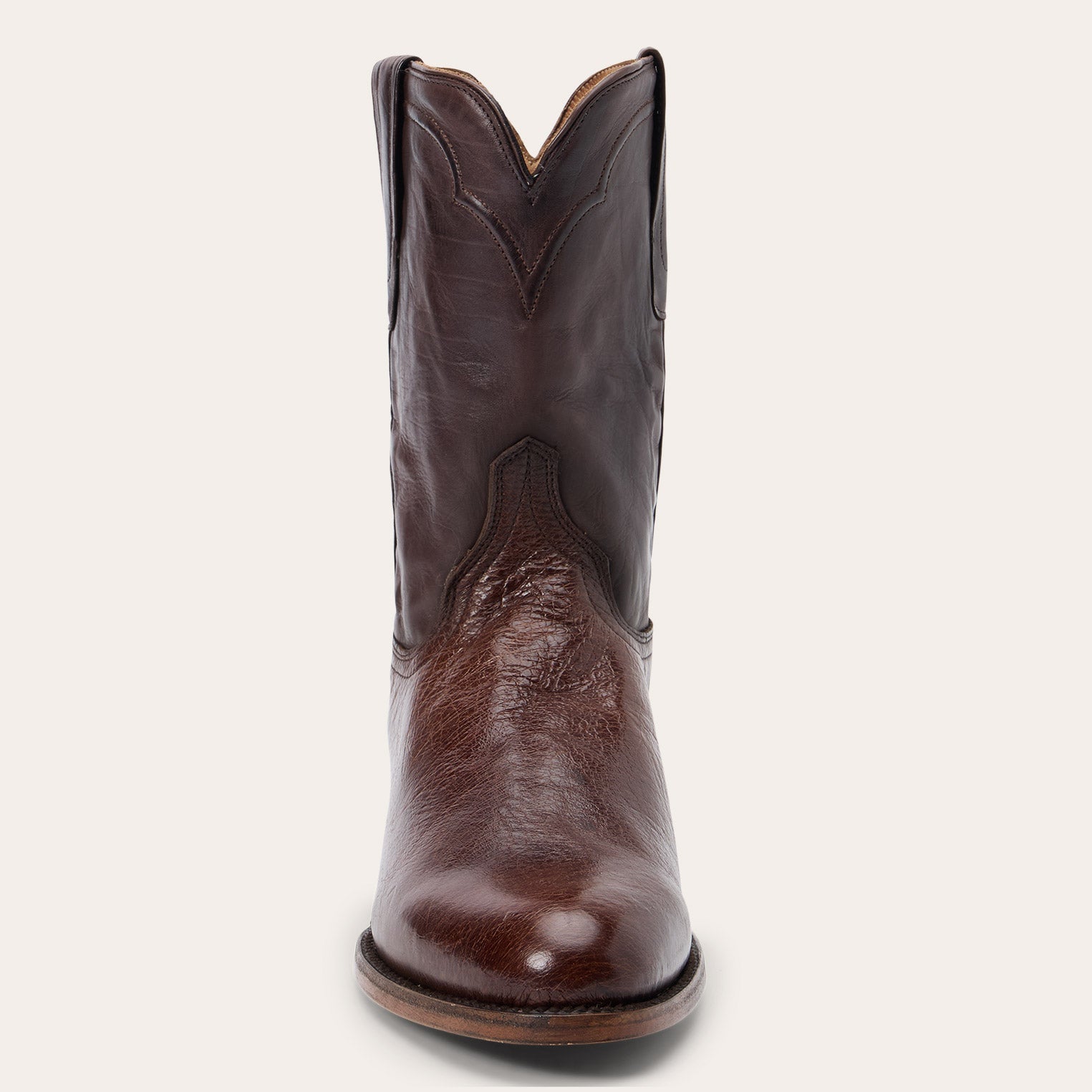 Clay Smooth Ostrich Roper Boots | Stetson Tobacco