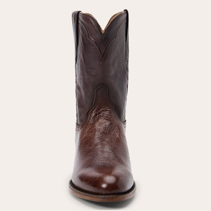 Clay Smooth Ostrich Roper Boots | Stetson Tobacco