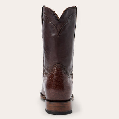 Clay Smooth Ostrich Roper Boots | Stetson Tobacco