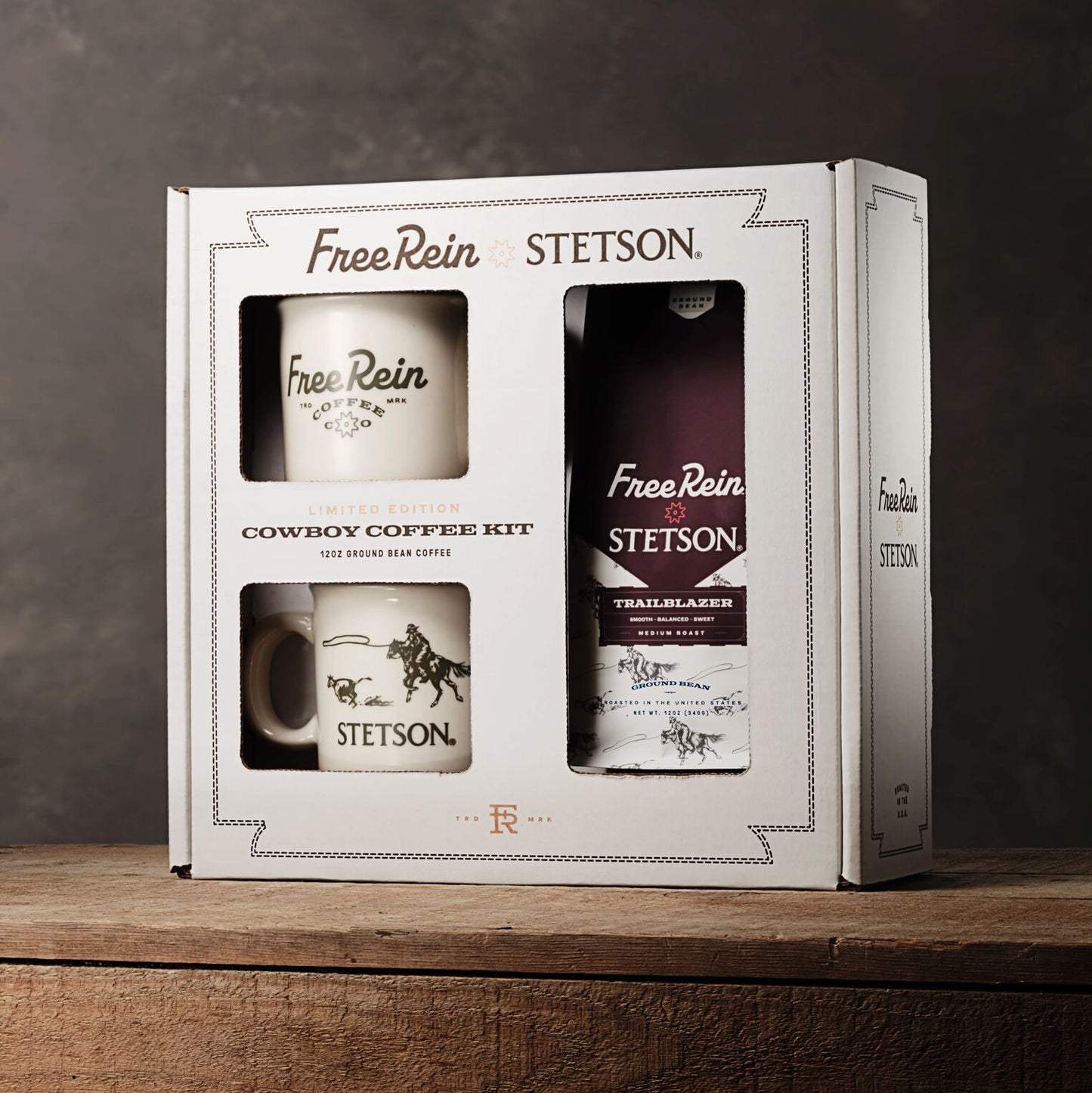 Stetson X Free Rein Cowboy Coffee Kit | Stetson White