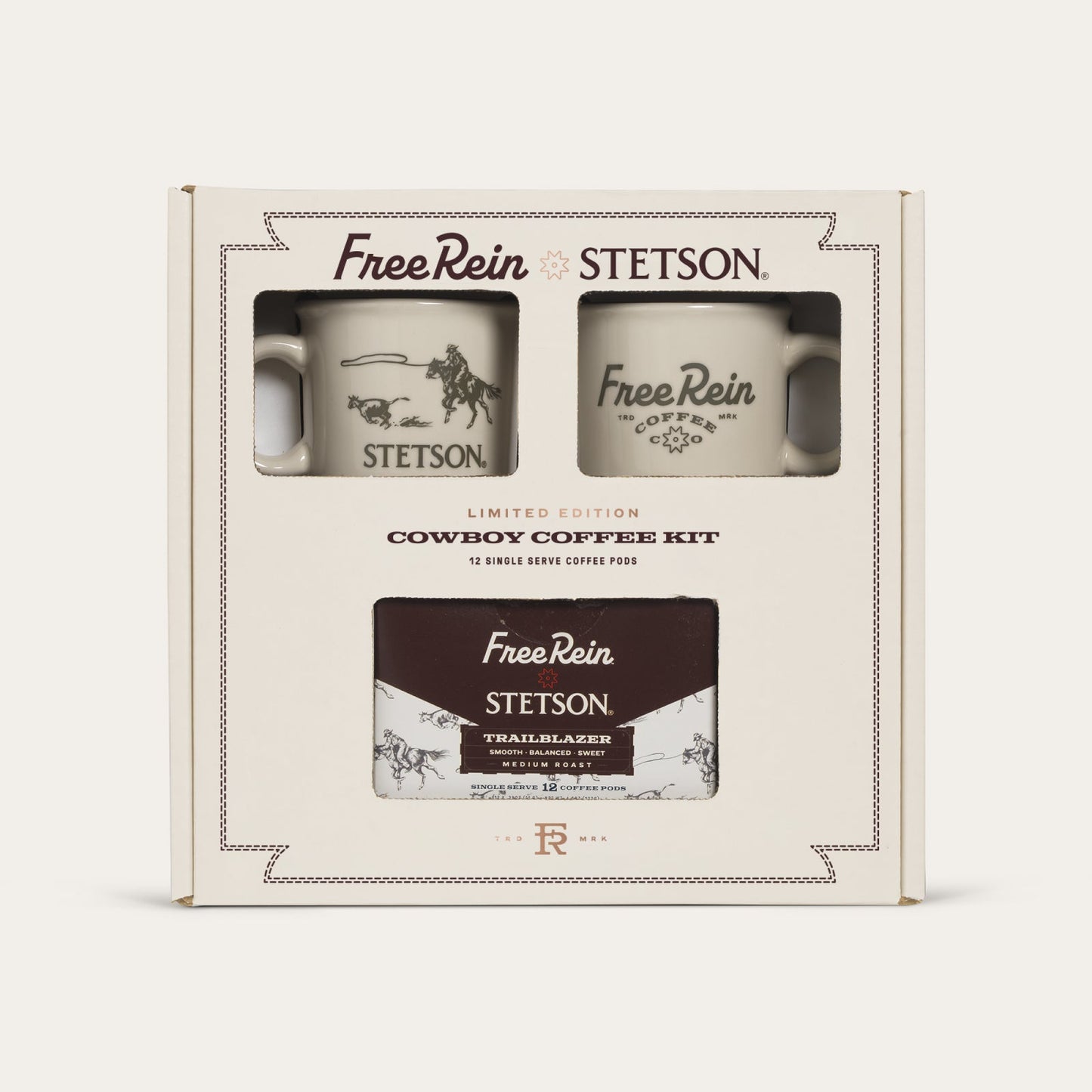 Stetson X Free Rein Cowboy Coffee Pod Kit | Stetson White