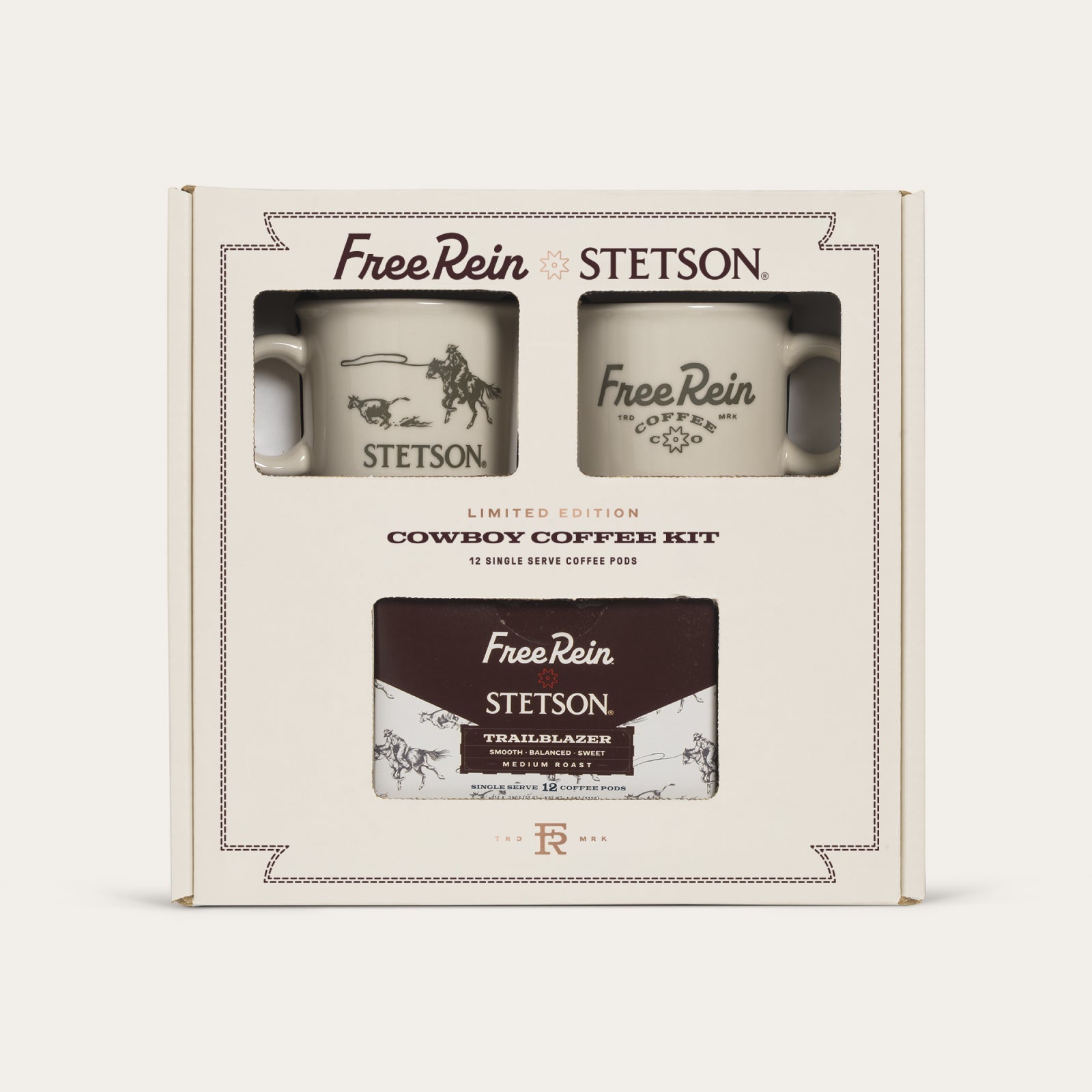 Stetson X Free Rein Cowboy Coffee Pod Kit | Stetson White