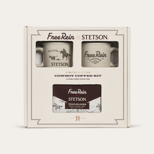 Stetson X Free Rein Cowboy Coffee Pod Kit | Stetson White
