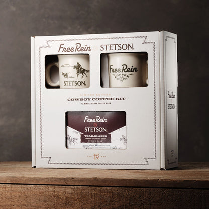 Stetson X Free Rein Cowboy Coffee Pod Kit | Stetson White