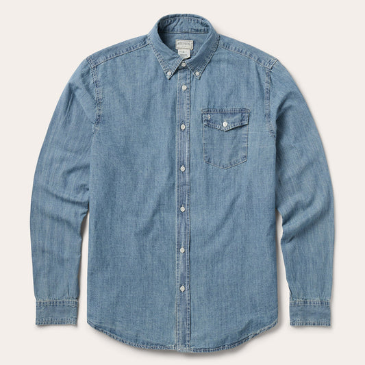 Chambray Button-Down Shirt | Stetson Blue