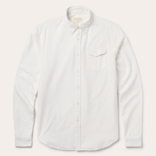 Peached Oxford Button-Down Shirt | Stetson White